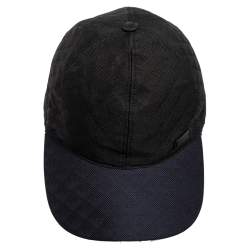 Pre Owned Emporio Armani Navy Black Logo Baseball Cap