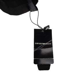 Pre Owned Emporio Armani Navy Black Logo Baseball Cap