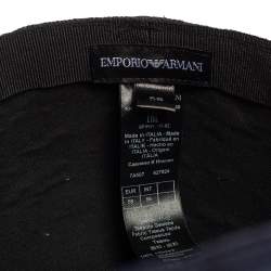 Pre Owned Emporio Armani Navy Black Logo Baseball Cap
