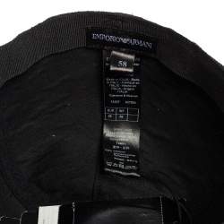 Pre Owned Emporio Armani Navy Black Logo Baseball Cap
