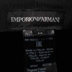 Pre Owned Emporio Armani Blue Monogram Detail Baseball Cap M