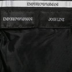 Pre Owned Emporio Armani Black Wool Josh Line Trousers M