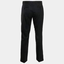 Pre Owned Emporio Armani Black Wool Josh Line Trousers M