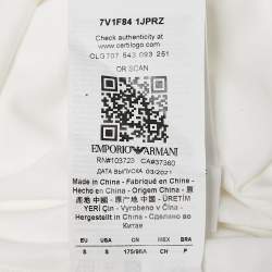 مملوكة مسبقًا Emporio Armani White Cotton Polo T-Shirt S