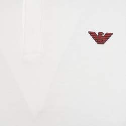 مملوكة مسبقًا Emporio Armani White Cotton Polo T-Shirt S