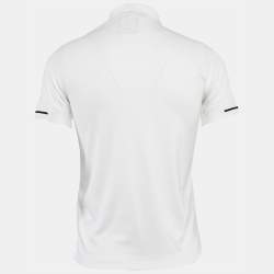 مملوكة مسبقًا Emporio Armani White Cotton Polo T-Shirt S