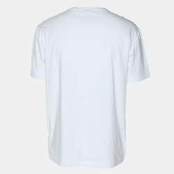 Emporio Armani White Jersey Logo Print T-Shirt XL