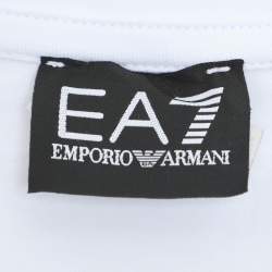Emporio Armani White Jersey Logo Print T-Shirt XL