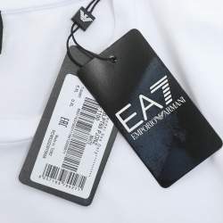 Emporio Armani White Jersey Logo Print T-Shirt XL
