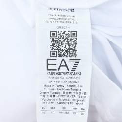 Emporio Armani White Jersey Logo Print T-Shirt XL