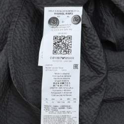 Emporio Armani Grey Textured Cotton Button Front Shirt XL