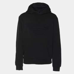 Emporio Armani Navy Blue Jersey Hooded Sweatshirt XS