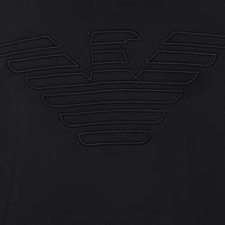 Emporio Armani Navy Blue Jersey Hooded Sweatshirt XS