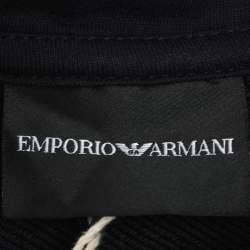 Emporio Armani Navy Blue Jersey Hooded Sweatshirt XS