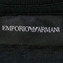 Emporio Armani Navy Blue Patch Detail Cotton Crew Neck T-Shirt XL