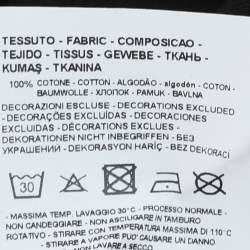 Pre Owned Emporio Armani Black Jersey Logo Embroidered T-Shirt M