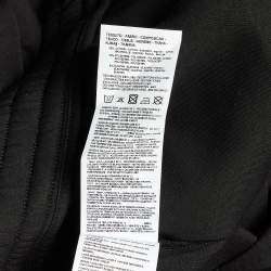 مملوكة مسبقًا بنطلون أمبريو أرماني قطن أسود بشعار مطرز للرياضة مقاس متوسط - ميديم