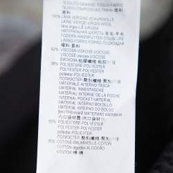 Pre Owned Emporio Armani Black Textured Wool Jacquard Tailored Blazer XXL