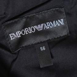 Pre Owned Emporio Armani Black Cotton Tailored Trousers 3XL