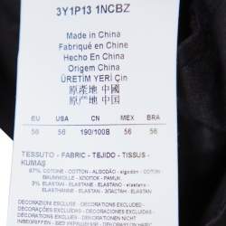 Pre Owned Emporio Armani Black Cotton Tailored Trousers 3XL