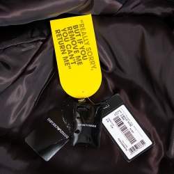 Pre Owned Emporio Armani Navy Blue Cashmere Single Breasted Coat XXXL 