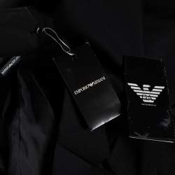 Pre Owned Emporio Armani Dark Blue Pinstriped Wool Single Breasted Suit XXL