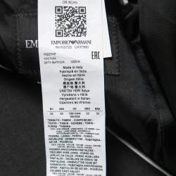 Pre Owned Emporio Armani Charcoal Grey Wool Single-Button Blazer XL