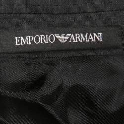 Pre Owned Emporio Armani Charcoal Grey Wool Single-Button Blazer XL