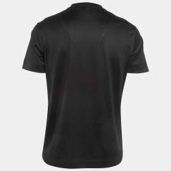 Emporio Armani Black Recreate Logo Jersey Crew Neck T-Shirt L