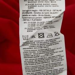 Pre Owned Emporio Armani Red Cotton Pique Polo T-Shirt 3XL