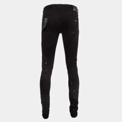 Emporio Armani Black Paint Splash Denim Extra Slim Fit J10 Jeans M Waist 31"