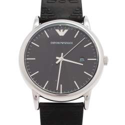 Emporio Armani Black Stainless Steel AR80012 Men's Bracelet & Wristwatch Set 43 mm