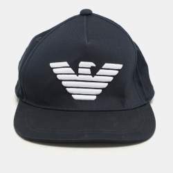Emprio Armani Navy Blue Eagle Logo Embroidered Baseball Cap 