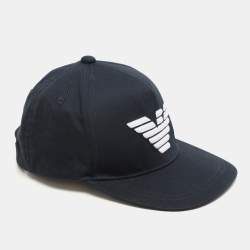 Emprio Armani Navy Blue Eagle Logo Embroidered Baseball Cap 
