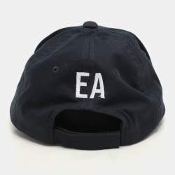 Emprio Armani Navy Blue Eagle Logo Embroidered Baseball Cap 