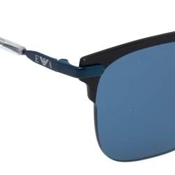 Pre Owned Emporio Armani Blue Tone/ Blue EA 2090 Square Sunglasses