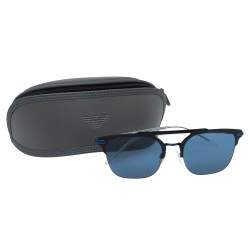 Pre Owned Emporio Armani Blue Tone/ Blue EA 2090 Square Sunglasses