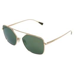 Pre Owned Emporio Armani Pale Gold Tine/ Petrol Green EA 2053 Pilot Sunglasses
