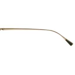 Pre Owned Emporio Armani Pale Gold Tine/ Petrol Green EA 2053 Pilot Sunglasses