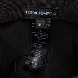 Pre Owned Emporio Armani Navy Blue Monogram Pattern Baseball Cap M