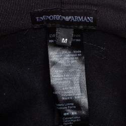 Pre Owned Emporio Armani Blue Monogram Pattern Baseball Cap M