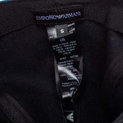 Pre Owned Emporio Armani Blue Monogram Pattern Baseball Cap S