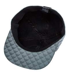 Pre Owned Emporio Armani Light Grey Monogram Pattern Baseball Cap S