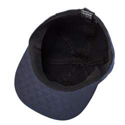 Pre Owned Emporio Armani Navy Blue Monogram Pattern Baseball Cap S