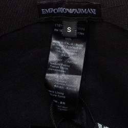 Pre Owned Emporio Armani Navy Blue Monogram Pattern Baseball Cap S