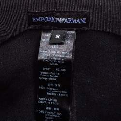 Pre Owned Emporio Armani Blue Monogram Pattern Baseball Cap S