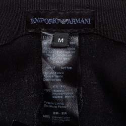 Pre Owned Emporio Armani Light Grey Monogram Pattern Baseball Cap M