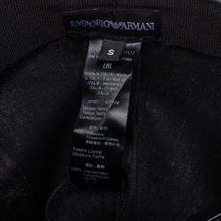 Pre Owned Emporio Armani Light Grey Monogram Pattern Baseball Cap S