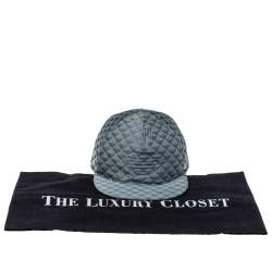 Pre Owned Emporio Armani Light Grey Monogram Pattern Baseball Cap S