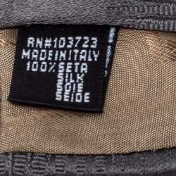 Pre Owned Emporio Armani Grey Textured Silk Traditional Tie